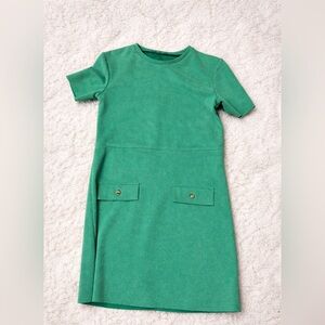 zara green shift dress Zara Pale Blue Linen Sleeveless Shift Dress main image 1